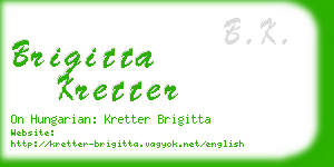 brigitta kretter business card